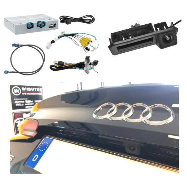 Nachrüstsatz Rückfahrkamera inkl. Anschlussinterface für Audi A5 F5 Facelift (Inbetriebnahme ohne Codierung möglich)