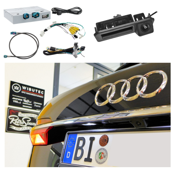 Nachrüstsatz Rückfahrkamera inkl. Anschlussinterface für Audi A6 4A (Inbetriebnahme ohne Codierung möglich)