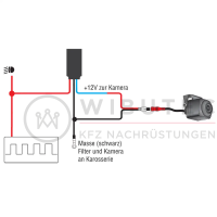 Nachrüstsatz Rückfahrkamera inkl. Anschlussinterface für VW ID.4 (Inbetriebnahme ohne Codierung möglich)