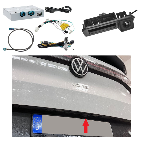 Nachrüstsatz Rückfahrkamera inkl. Anschlussinterface für VW ID.5 (Inbetriebnahme ohne Codierung möglich)