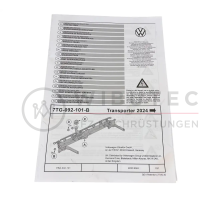 Originele Volkswagen trekhaak star voor VW T7 Transporter type TV op Ford basis