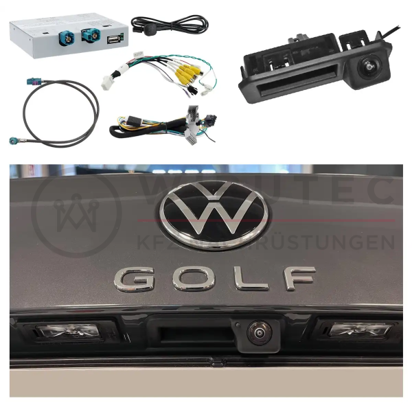 Nachrüstsatz Rückfahrkamera inkl. Anschlussinterface für VW Golf 8 Variant (Inbetriebnahme ohne Codierung möglich)