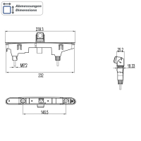Retrofit kit achteruitrijcamera voor Fiat Doblo 3 (K9) vanaf 06/2022 met RCC (Bosch) en 7 inch monitor