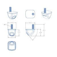 AMPIRE multi-mount achteruitrijcamera (CVBS), 150°