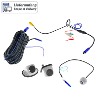 AMPIRE Multimount-Rückfahrkamera (AHD), 150°, 8m Kabel, weiß