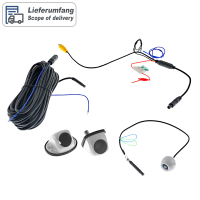 AMPIRE Multimount-Rückfahrkamera (CVBS), 155°, 8m Kabel, weiß