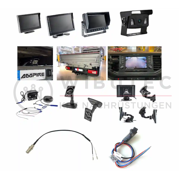 Retrofit kit accessory rear view camera for MAN TGE flatbed or box body with separate display