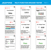 AMPIRE multimeter and speaker tester for the installation professional