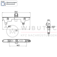 Nachrüstsatz Rückfahrkamera inkl. Anschlussinterface für Citroen Berlingo K9 ab 09.2018