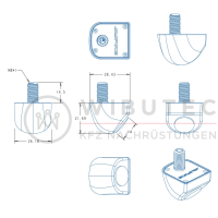 Retrofit kit rear view camera for VW T6 with Composition Media without 9WT and without QV3