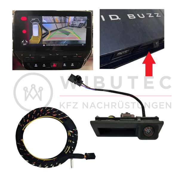 VW ID. Buzz achteruitrijcamera high-retrofitpakket, online inbedrijfstelling via SVM inclusief achteruitrijdocumentatie