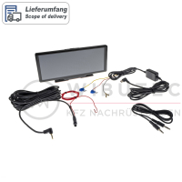 VW T6 flatbed retrofit kit achteruitrijcamera, Apple CarPlay®, Android Auto en dashcam in één setuto en dashcam in één set