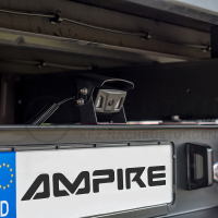 VW T6 flatbed retrofit kit achteruitrijcamera, Apple CarPlay®, Android Auto en dashcam in één setuto en dashcam in één set