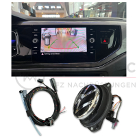 VW Polo AE1 Nachrüstsatz Original Volkswagen Emblem Rückfahrkamera, auch für Fahrzeuge mit SFD2 (z.B. PR-Nr. NI1, NI7, NI8, NI9)