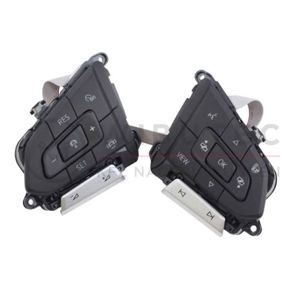 Originele VW-stuurwielknoppen 3G0 959 442 AE VJA met ACC voor verwarmd multifunctioneel stuurwiel, ook voor voertuigen met schakelpaddles