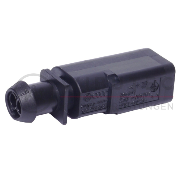 1J0973802 - 2-pin sealed VW/Audi/Skoda/Seat flat connector housing 1.5 mm, 1 row, coding I, (neutral)