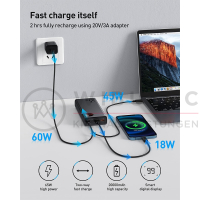 BASEUS Powerbank 20000mAh, 65 Watt, 2x USB-A, USB-C