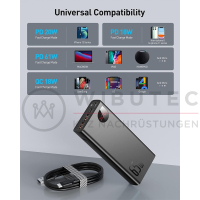 BASEUS Powerbank 20000mAh, 65 Watt, 2x USB-A, USB-C