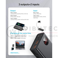 BASEUS Powerbank 20000mAh, 65 Watt, 2x USB-A, USB-C