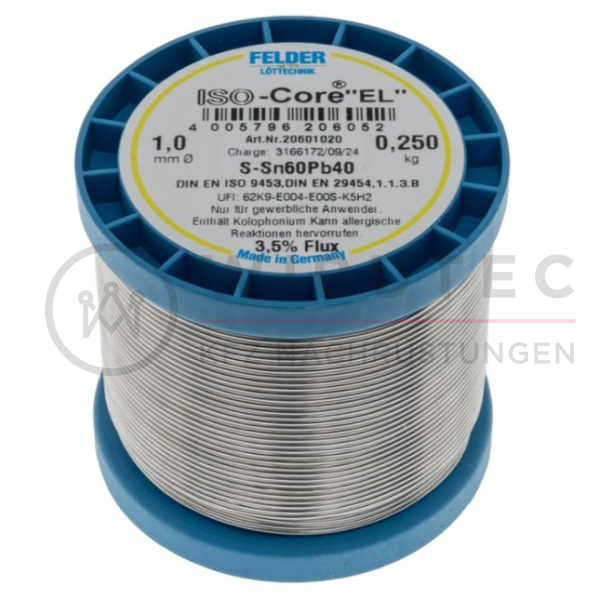 FELDER Lötdraht ISO-Core® EL, S-Sn60Pb40, 1mm, 250g
