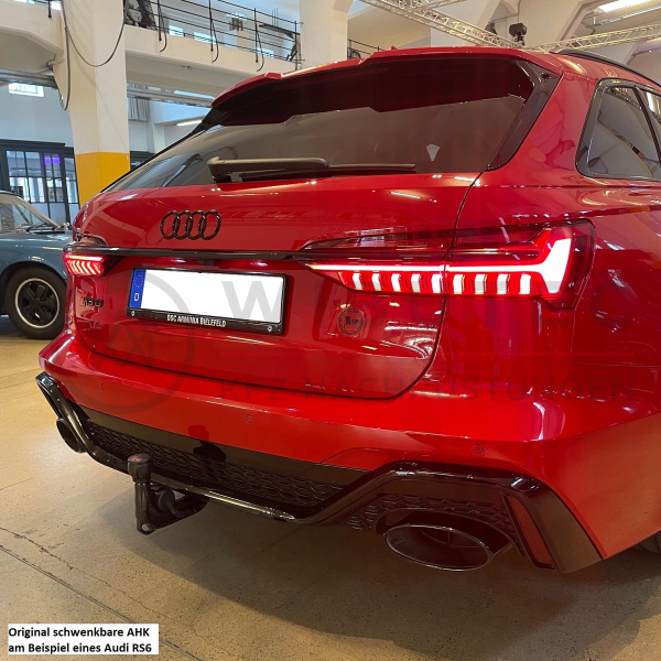 Nachrüstsatz schwenkbare Original Audi Anhängerkupplung für Audi A6 4A, für Fahrzeuge ohne Luftfahrwerk, 4K0092160M