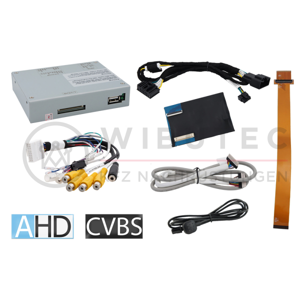 AHD/CVBS-camera-video-interface voor Citroën, Opel, Fiat, Peugeot en Toyota met PSA AIO All-in-One-headunit en 10,25-inch Bosch-monitor