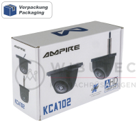 AMPIRE Multimount Reversing Camera (AHD 1080P 25fps / CVBS NTSC) 150°, 8m Cable, Black