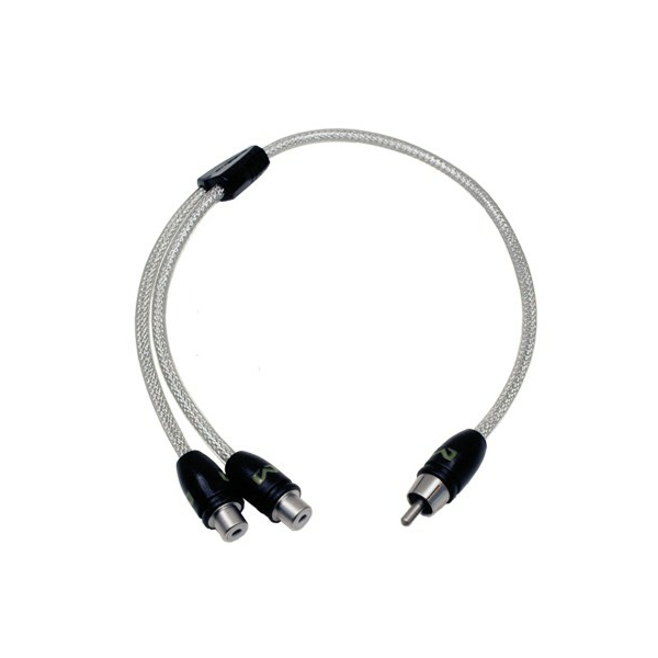 AMPIRE Video Y-cable 30cm, 2 enchufes - 1 enchufe