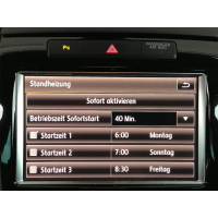 Upgradekit van extra verwarming naar extra verwarming voor VW Touareg 7P - versie met GSM-bediening voor mobiele telefoon (alleen airconditioning met 4 zones)