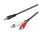 AMPIRE audio-adapterkabel 150cm, 2-kanaals RCA naar 3,5mm jack, koper