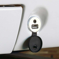 RETROSOUND USB inbouwdoos met 3,5 mm jackplug, chroom