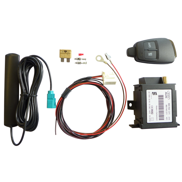 Upgrade kit from auxiliary heater to parking heater for VW Touareg 7P - Version VW remote control (only 4-zone air conditioning)