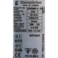 Upgrade kit from auxiliary heater to parking heater for VW Touareg 7P - Version VW remote control (only 4-zone air conditioning)