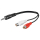 AMPIRE Audio-Adapterkabel 20cm, 2-Kanal Cinch auf 3.5mm Klinke
