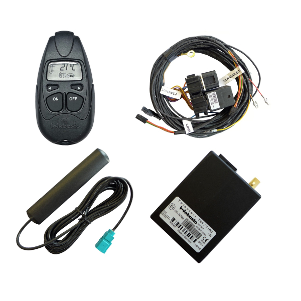 Upgrade kit from auxiliary heater to parking heater for VW Sharan 7N (also facelift) - with Webasto T100 remote control -