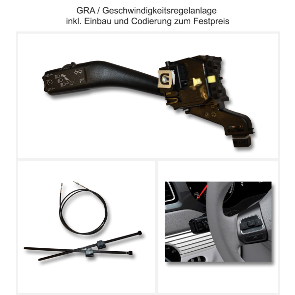 Achteraf inbouwen van originele Volkswagen GRA / cruise control in de VW Tiguan tot 05/2010