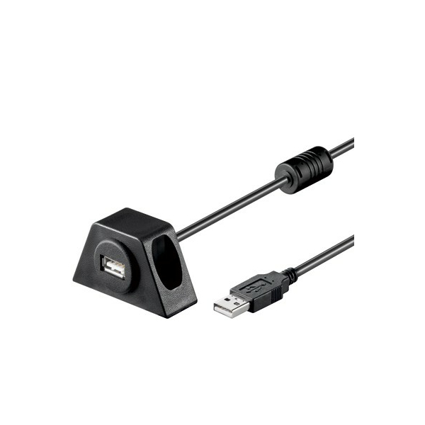 AMPIRE USB inbouwdoos met 200cm kabel