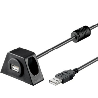 AMPIRE USB-Einbaubuchse mit 200cm Kabel