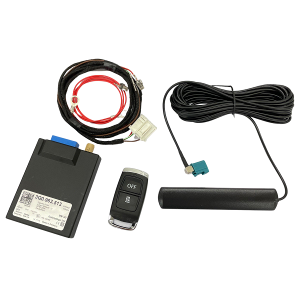 Volkswagen Telestart (T91) remote control for VW T6 with existing auxiliary heating and clock in the headliner