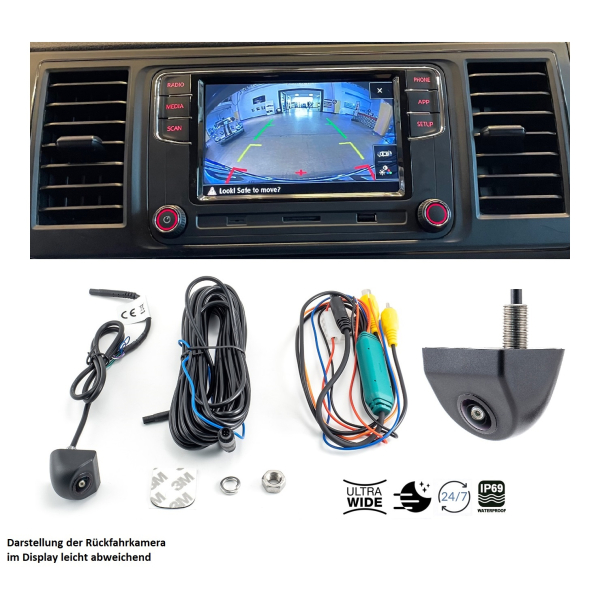 Kit de post-équipement caméra de recul pour VW T6 avec Composition Media ou système de navigation