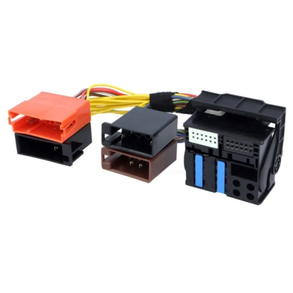 para coche cable adaptador Adaptador de radio Audioproject A197 alimentación ISO y 4 conectores de altavoz con Quadlock 