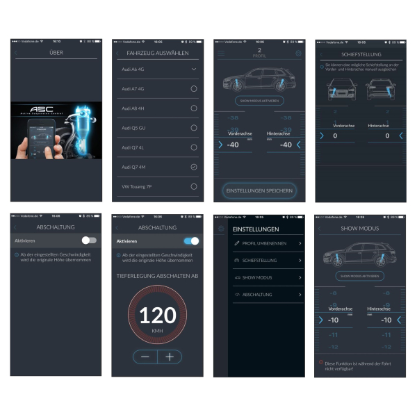 AUDI Q7 SQ7 4M Luftfahrwerk Tieferlegung Per Bluetooth APP Active ...