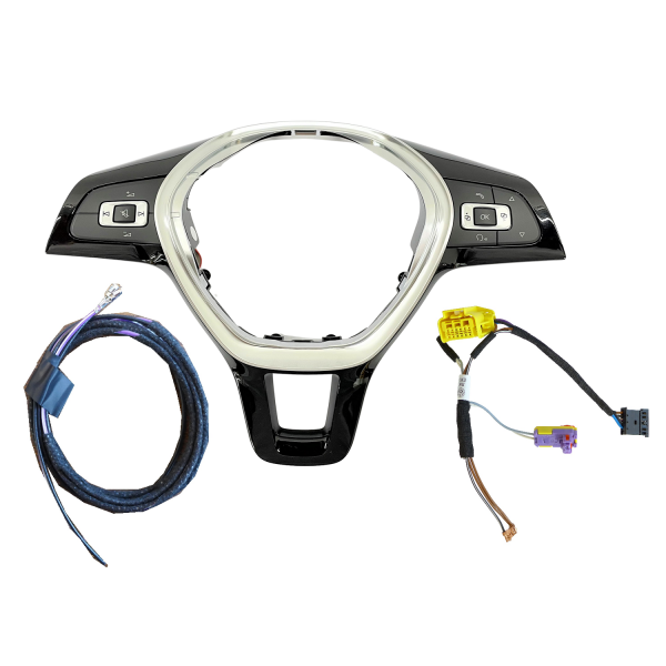 Conversion kit leather steering wheel to multifunction steering wheel for VW T6