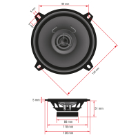 AMPIRE coaxial speaker without grill, 13cm