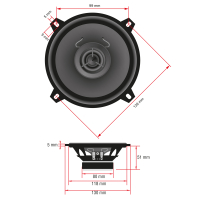 AMPIRE Koaxial-Lautsprecher ohne Grill, 13cm