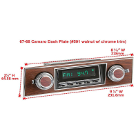 Panel frontal RETROSOUND - "Nogal 67-68 Camaro"