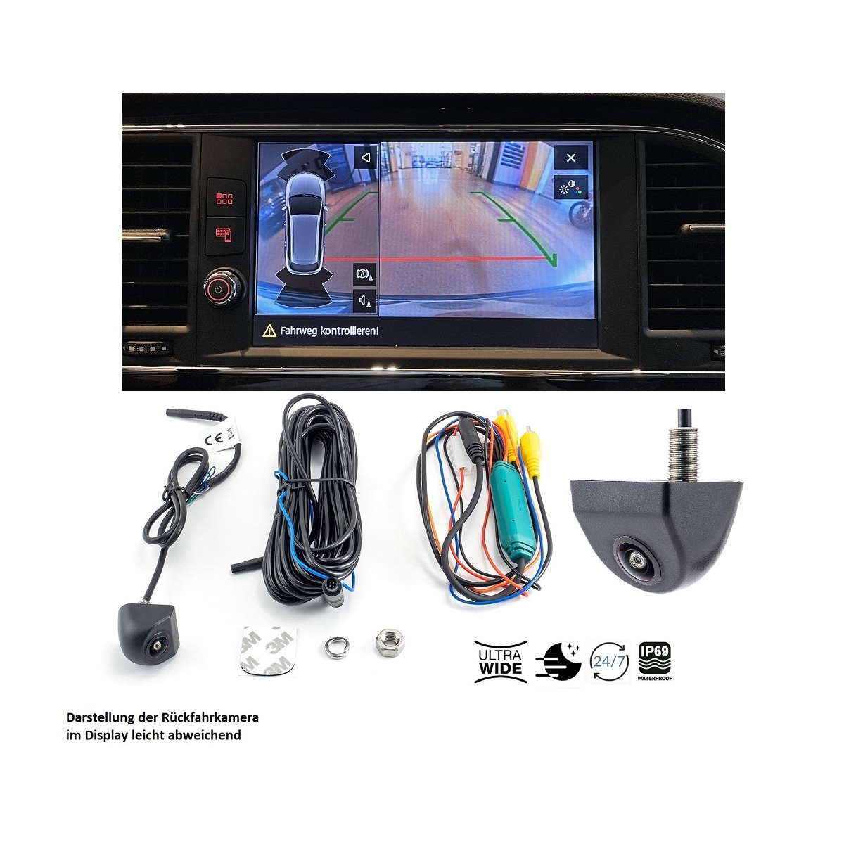 Nachrüstset Rückfahrkamera für Seat Leon 5F mit MIB/MIB2 ... iso trailer wiring diagram 