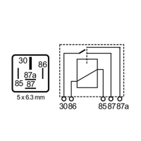 MAHLE Relais 40 Ampère, 12 Volt (Nagares RLP-52-12)