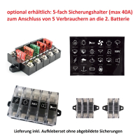 Conversion kit to second battery for Volkswagen T5 before facelift (all models)