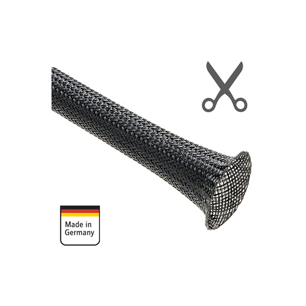 AMPIRE Geflechtschlauch, 8-15mm, schwarz, "als laufender Meter"